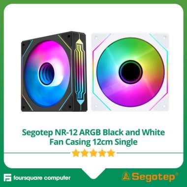 Segotep NR-12 ARGB Black and White Fan Casing 12cm Single hitam