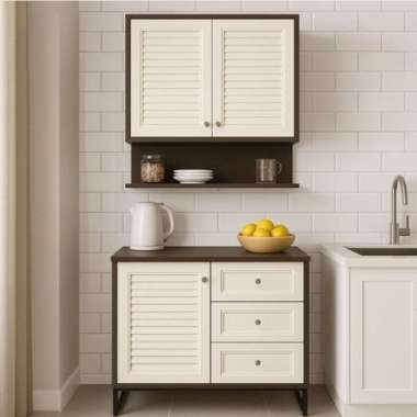 LEMARI DAPUR / Lemari Kitchen Set Atas Bawah / Lemari Multifungsi Set Atas Bawah