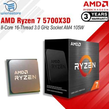 AMD Ryzen 7 5700X3D 3.0Ghz Up To 4.1Ghz Cache 96MB 105W Socket AMD AM4 Tray