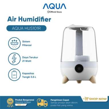 AQUA HUS101R 3.5L Humidifier with Essential Oil Diffuser Tray, Humidifying Mist Spray