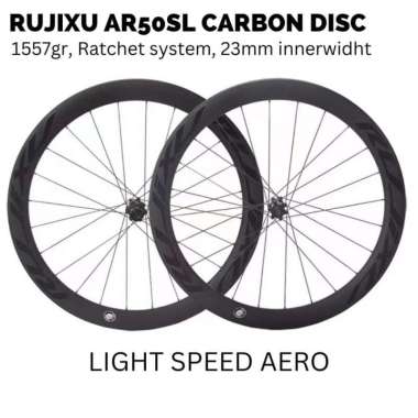 WHEELSET RUJIXU AR50SL CARBON DISC BRAKE RATCHET SYSTEM 1557GR ROADBIKE 700C
