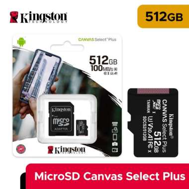 MicroSD Kingston 512 GB Canvas Select Plus Adapter SDCS2