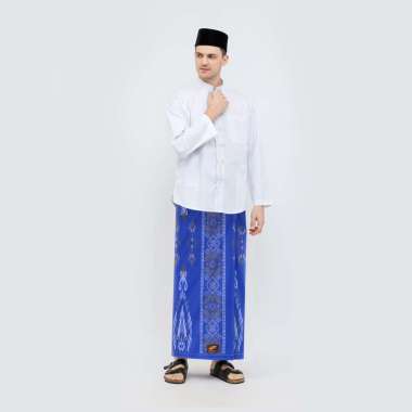 Sarung ATLAS Idaman 555 Kembang Motif BHS SGE 03 Biru Tua