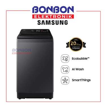 Samsung Mesin Cuci 1 Tabung 10.5kg WA80F10S2CSE / WA80F10 / WA80F10S2C - Bespoke AI - Top Load Washe