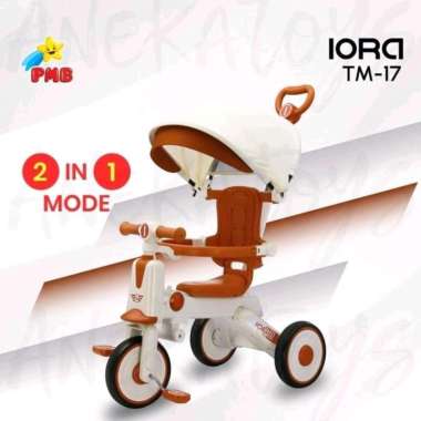 Stroller Sepeda Anak Roda Tiga PMB Iora TM-17 Tricycle TM17 TM 17 Orange