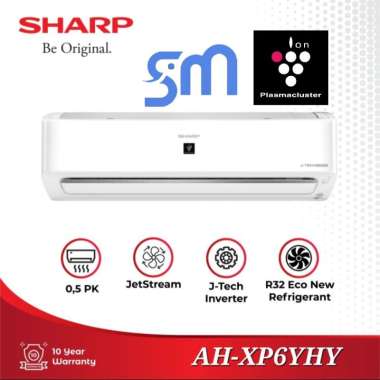 AC Sharp 1/2 Pk AH-XP6YHY Plasmacluster J-Tech Inverter Series