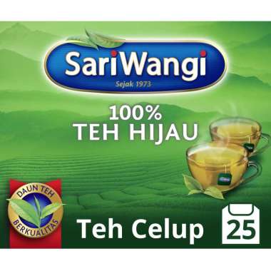 Sariwangi teh celup melati / kurma & madu / teh hijau / jahe dan kunyit isi 25 pcs teh hijau