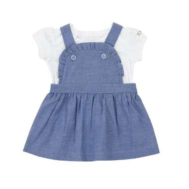 TORIO Jumper Set Denim - Jumper Bayi Perempuan - Setelan Bayi 9-12M