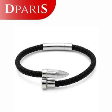 DPARIS Gelang Tangan Model Kulit Black TKI172