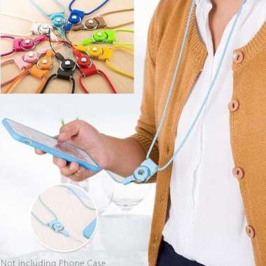 Tali Gantungan HP 2in1 Gantung Leher Casing 360 NameTag Tag ID Strap Lanyard universal phone Strap h