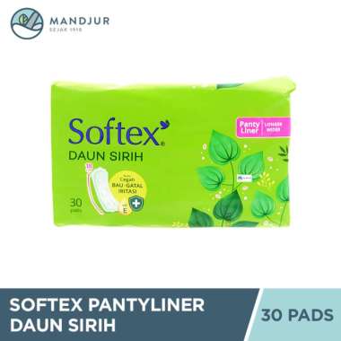 Softex Daun Sirih Pantyliner Longer Wider 30 Pads - Mencegah Bau dan Gatal Iritasi