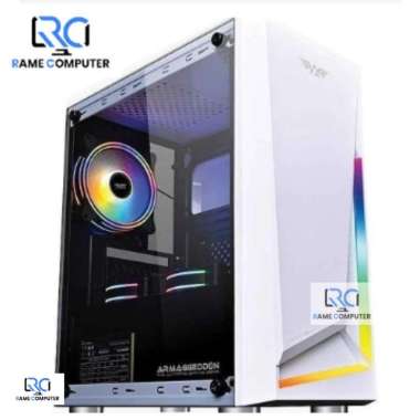 Armageddon Nimitz N5 Aurora RGB White Case Tempered Glass - No PSU