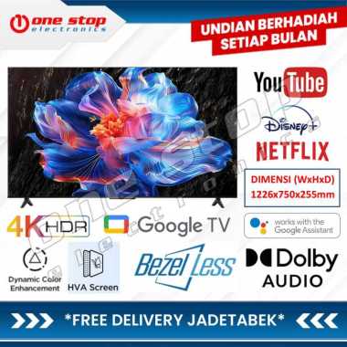 [GARANSI RESMI] TCL 55P6K / P6K QLED 4K UHD Smart Google TV 55 Inch - HVA PANEL SCREEN - Dolby AUDIO