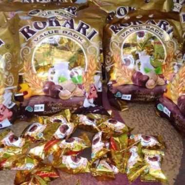 Cod / Rokari wafer bola coklat 350 gram 3 pack / Rokari wafer bulat salut cokelat & kacang isi 50 pc