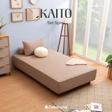 Dekoruma KAITO Caramel Brown Set Sprei Microtex Super Single 90x200x30