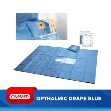 Opthalmic Drape Onemed - Duk Lubang Mata Biru