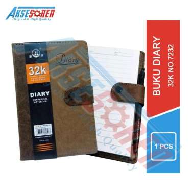 Aksesoren Buku Diary 32K [No.7232/1 Buku] / Buku Agenda Harian / Buku Tulis Catatan Kecil Kerja / No
