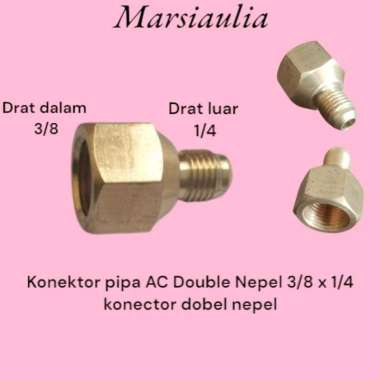 a Konektor pipa AC Double Nepel 3/8 x 1/4 konector dobel nepel