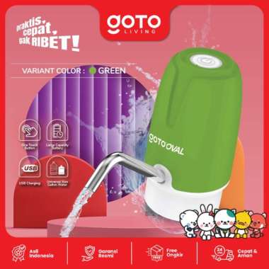 Goto Oval Gallon Pump Pompa Galon Elektrik Dispenser Air Minum USB GREEN