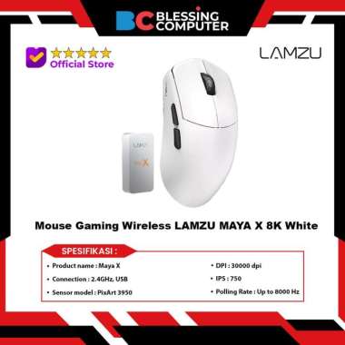 Mouse Gaming Wireless LAMZU MAYA X 8K White