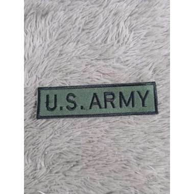 Patch Bordir Army, patch air borne, logo bordir army US ARMY HIJAU HITAM