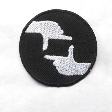 Badge bordir komputer,Patch bordir tengkorak,kualitas terbaik,patch TANGAN 5CM