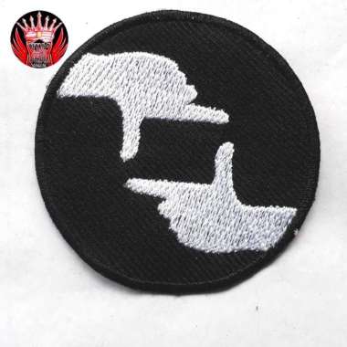 Badge bordir komputer,Patch bordir tengkorak,kualitas terbaik,patch TANGAN 6CM