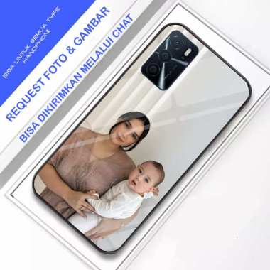 Custom Case Casing Glosy Tempered Glass Cover Belakang Skin Hp Vivo Y17, Y93, V19 VIVO Y51 CUSTOM FO