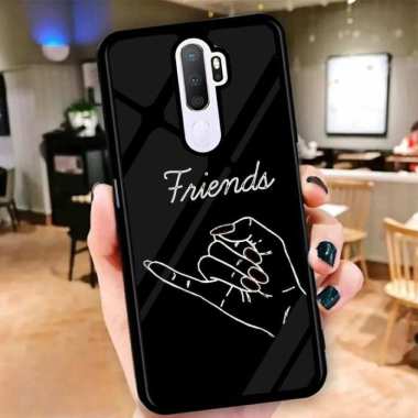 Custom Case Casing Glosy Tempered Glass Cover Belakang Skin Hp Vivo Y17, Y93, V19 VIVO Y50 SERIES 7