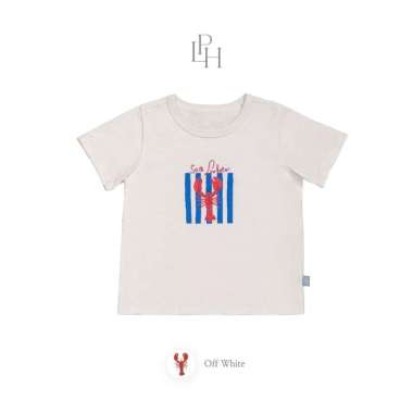 Little Palmerhaus Luca T-Shirt Kaos Anak Laki Laki 1 tahun Off White