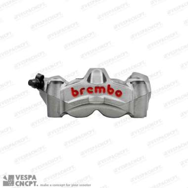 Kaliper Monoblock Brembo M50 100mm Grey With Adaptor Bracket Axle Seating Vespa Gts Keyless Caliper 
