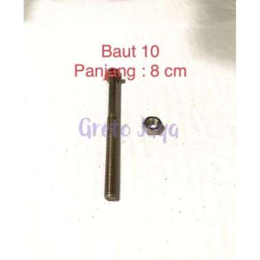 ( Baut Kuning 12 Panjang 8 cm ) Mur Plat Pelat 8cm Kaki Roda Skrup Sekrup Kursi Sofa Meja 8.0cm Not 