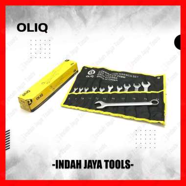 OLIQ Kunci Ring Pas Set 11 Pcs ( 8 - 24 mm ) Combination Wrench Set Drop Forged MIRROR