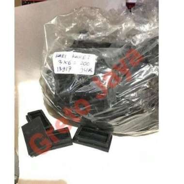 ( 3x6 ) Kaki Karet Kotak Besi Tutup Pipa Hollow 3 x 6 cm Rak Meja Holow Kursi Holo Alas Aluminium No