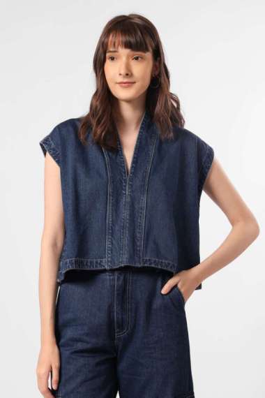 MINIMAL - Dega - Denim vest - Blue XL Blue