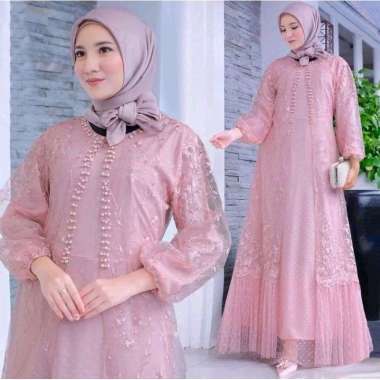 Gamis Maxi Utari dress muslim gamis pesta gamis brukat baju muslim wanita dress muslimah gamis konda