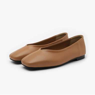 SAPPUN Mannerin Square Flats (1cm) - Flat Shoes Wanita 41 BEIGE