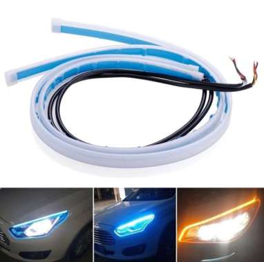 Lampu Led Alis Modish Flexibel Slim Running 2 Mode Senja Sein 30CM 60CM 12volt Fleksible Mobil Motor