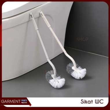 Sikat Kloset Lengkung Pembersih WC Duduk Jongkok Cleaner Brush Toilet Lantai Kamar Mandi ABU
