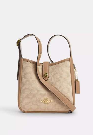 Hadley Mini Crossbody Bag With Signature Canvas Im/Dark Natural Multi