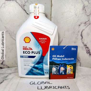 Shell Helix ECO PLUS 5W-30 500mL/ 0,5 Liter (Oli Mesin LCGC Full Synthetic)