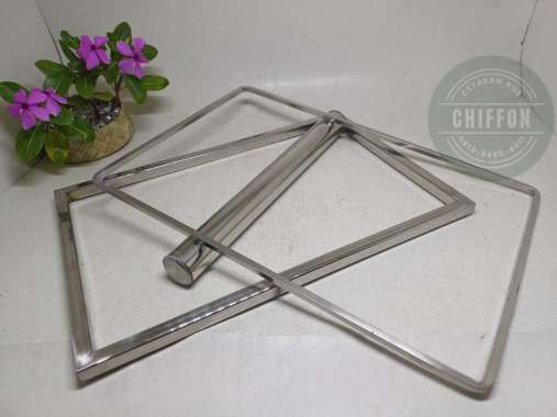 bingkai perata adonan kue kering + roll pin / bingkai kue kering stainless 30*20*1