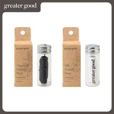 Greater Good - Silk or Bamboo Charcoal Biodegradable Dental Floss / Benang Gigi Bamboo Charcoal
