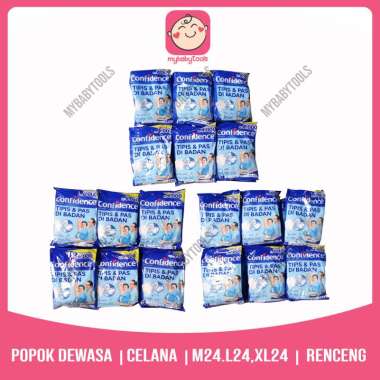 Confidence Popok Celana Dewasa Tipis & Pas 24 PCS = XL24