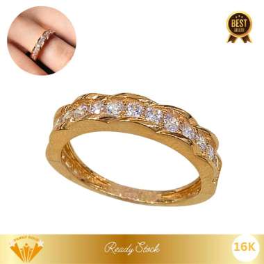 Cincin Emas Kadar 16K Model Roxe Classic Wheel Family Gold 2.5gr R12