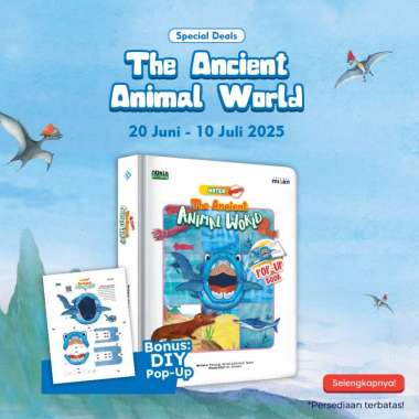 Buku Anak Mizan Pop-up Interaktif Dinosaurus - The Ancient Animal World Water Land Flying Water