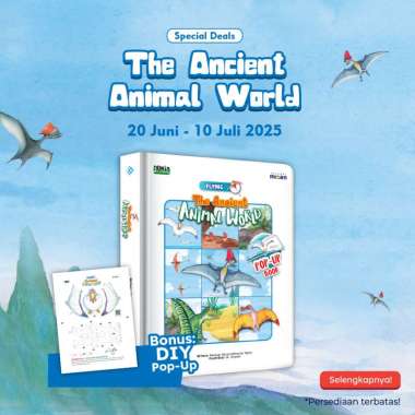 Buku Anak Mizan Pop-up Interaktif Dinosaurus - The Ancient Animal World Water Land Flying Flying