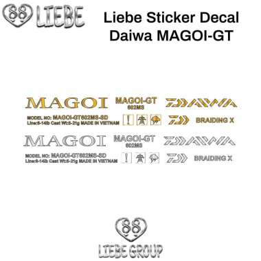 Liebe Sticker Decal Daiwa Magoi GT MAGOI GT 562MHS GOLD