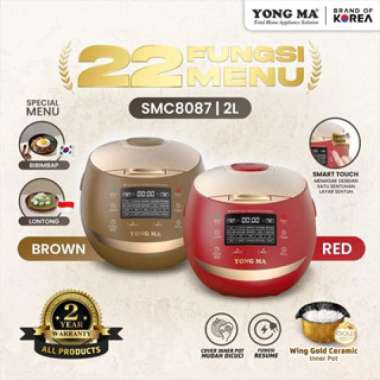 Yongma Magicom SMC8087 Rice Cooker Digital 2 Liter Coklat Merah Multifungsi Yong Ma merah