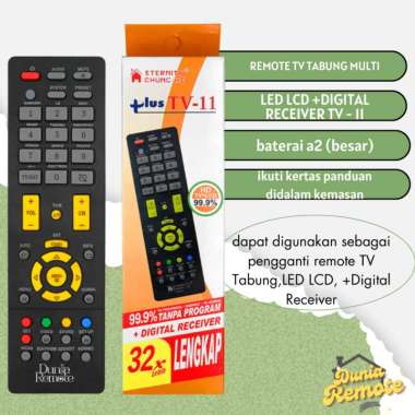 Langsung Connect!!! Remote Remot TV Multi Universal Tabung LED LCD +Digital Receiver Chung He TV - 1